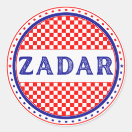 Pegatina Redonda Zadar City Pride Emblem – Croatian Identity