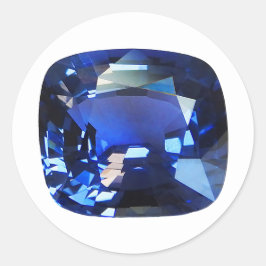 Pegatina Redonda Zafiro azul