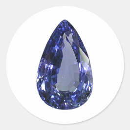 Pegatina Redonda Zafiro de corte perpenso