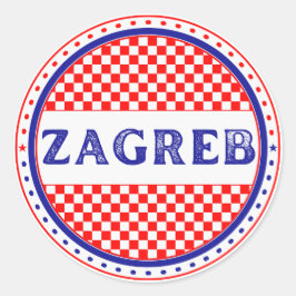 Pegatina Redonda Zagreb City Pride Emblem – Croatian Identity