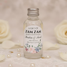 Pegatina Redonda zamzam water nikah muslim boda favor floral
