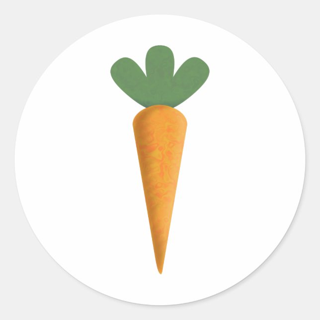 Pegatina Redonda Zanahoria (Anverso)