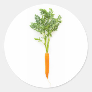 Pegatina Redonda Zanahoria