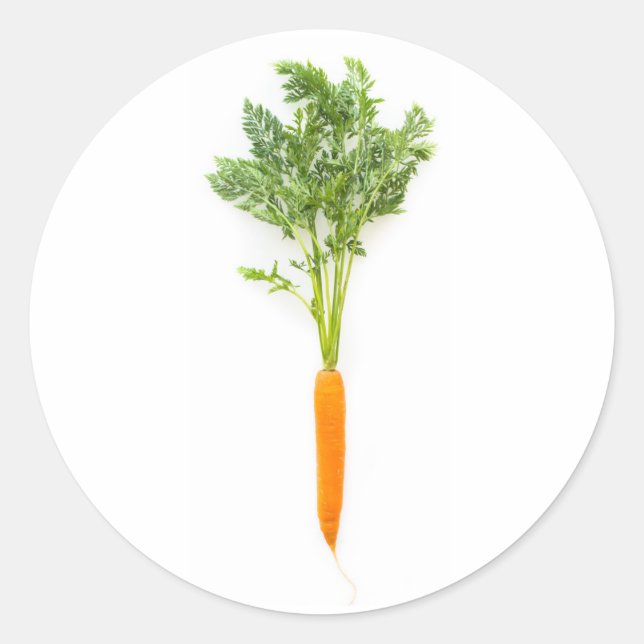 Pegatina Redonda Zanahoria (Anverso)