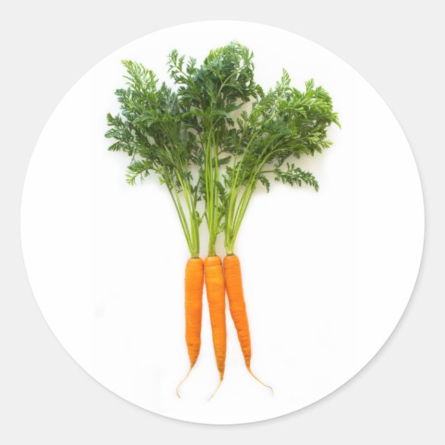 Pegatina Redonda Zanahorias (Anverso)
