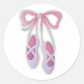 Pegatina Redonda Zapatillas de ballet