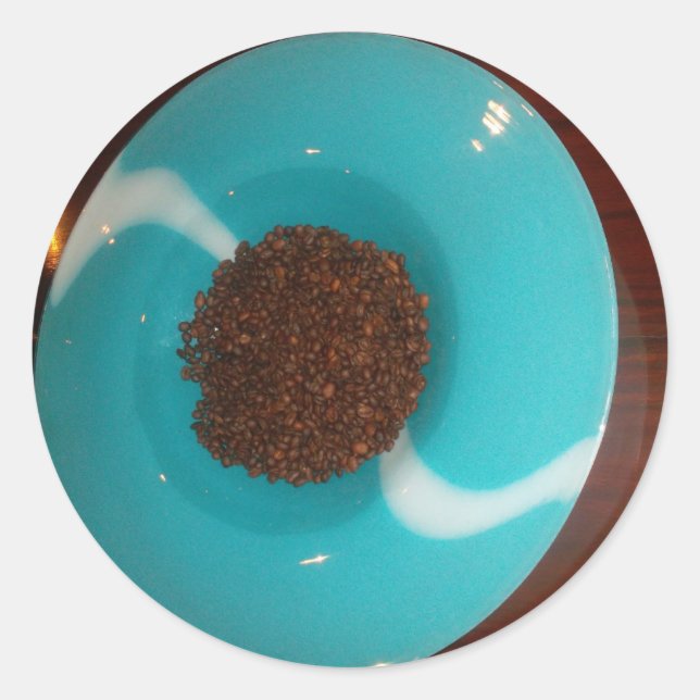 Pegatina Redonda Zapato azul (Anverso)