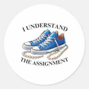 Pegatina Redonda Zapatos Es Kamala 2024 Entiendo La Ignorancia