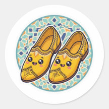 Zapatos marroquíes amarillos Kawaii Belgha Cute an