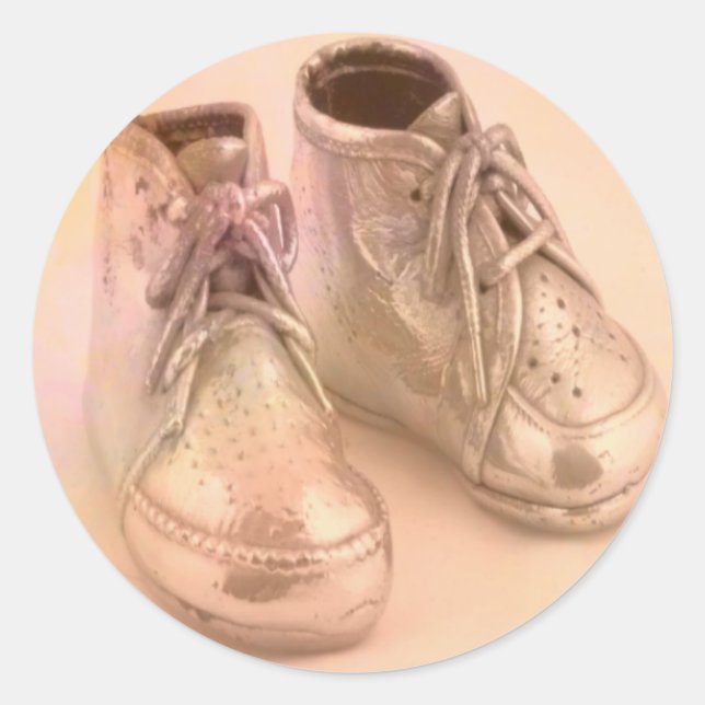 Pegatina Redonda Zapatos para bebés (Anverso)