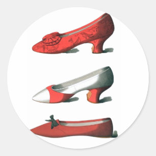Pegatina Redonda Zapatos rojos