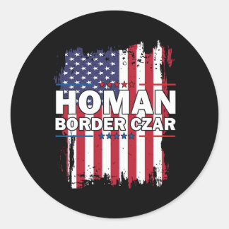 Pegatina Redonda Zar de la frontera Tom Homan Trump Presidente elec