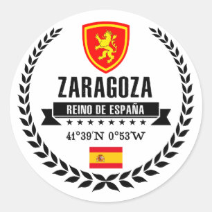 Pegatina Redonda Zaragoza