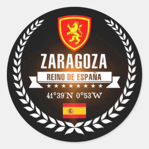 Pegatina Redonda Zaragoza