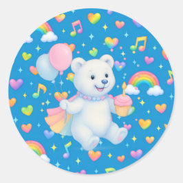 Pegatina Redonda Zarah the Dancing Polar Bear • stickers