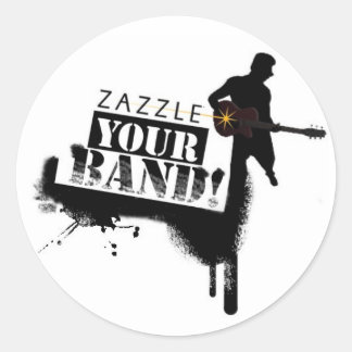 Pegatina Redonda Zazzle Your Band