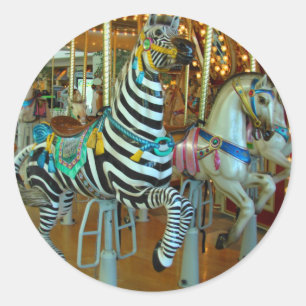 Pegatina Redonda Zebra