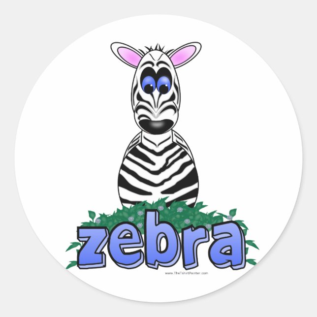 PEGATINA REDONDA ZEBRA (Anverso)