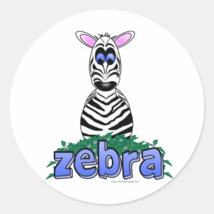 PEGATINA REDONDA ZEBRA