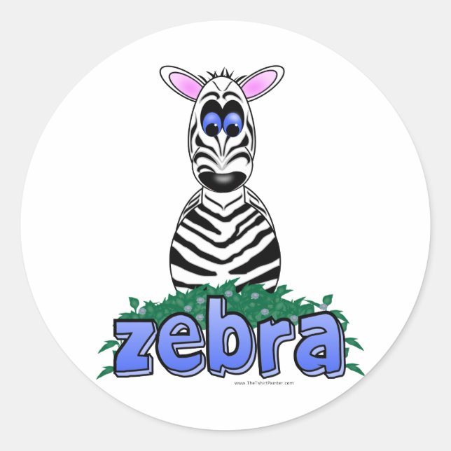 PEGATINA REDONDA ZEBRA (Anverso)