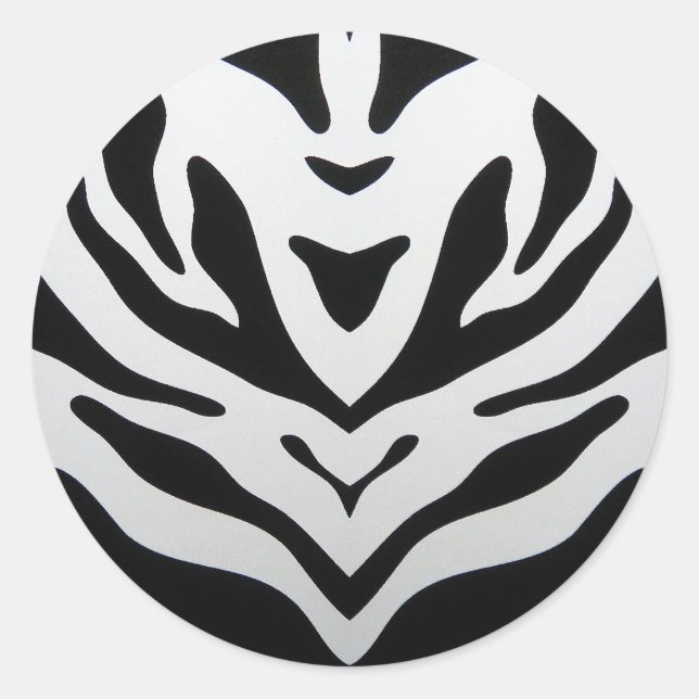 PEGATINA REDONDA ZEBRA STRIPTS ABSTRACT (Anverso)