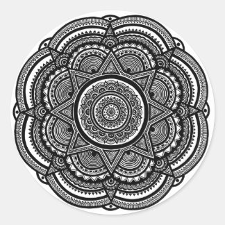 Pegatina Redonda Zen Art Mandala