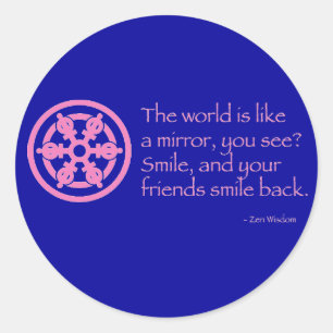 Pegatina Redonda Zen Wisdom