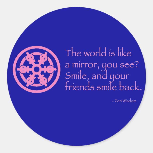 Pegatina Redonda Zen Wisdom (Anverso)