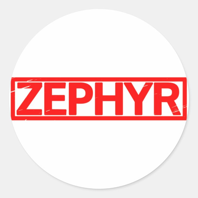 Pegatina Redonda Zephyr Stamp (Anverso)