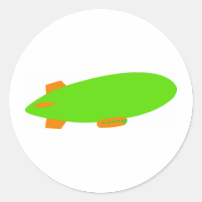 Pegatina Redonda Zeppelin (Anverso)