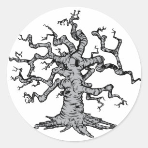 Pegatina Redonda Zero Sophisto - Árbol