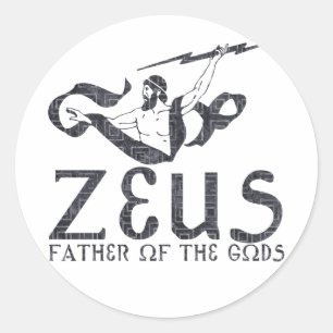 Pegatina Redonda Zeus