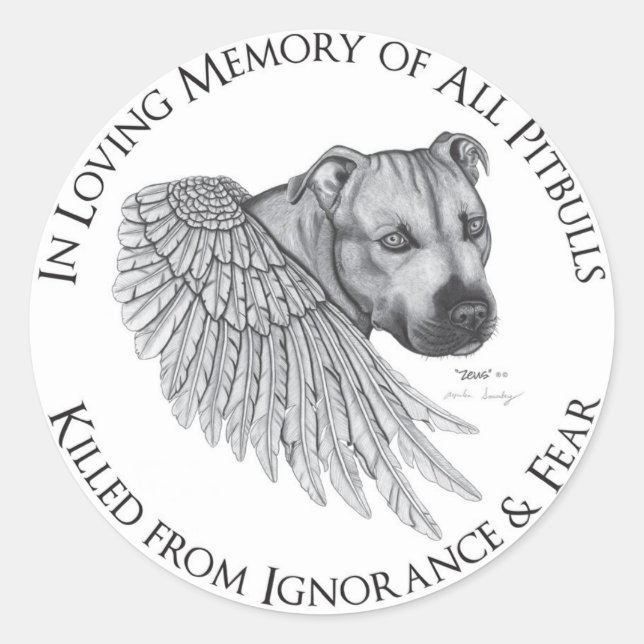 Pegatina Redonda Zeus angel (Anverso)