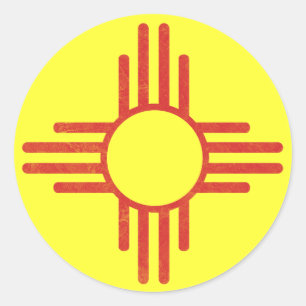 Pegatina Redonda Zia Vintage