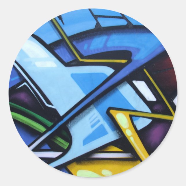 Pegatina Redonda ZigZag (Anverso)