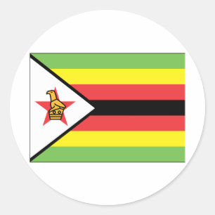 Pegatina Redonda Zimbabue