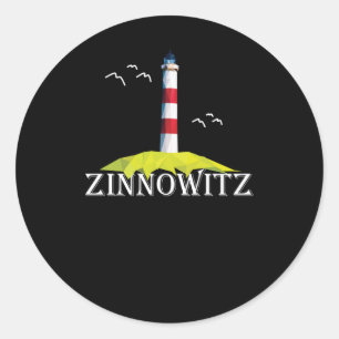 Pegatina Redonda Zinnowitz Island Usedom Ostsee Beach Souvenir