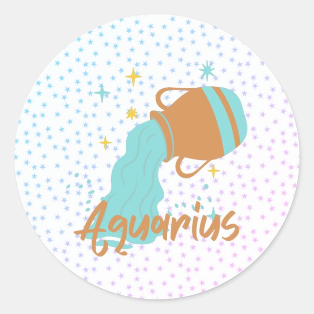 Pegatina Redonda Zodiac (Anverso)