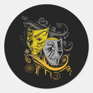 Pegatina Redonda Zodiac - Gemini