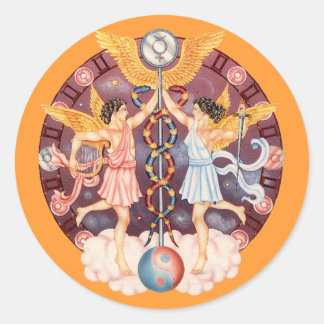 Pegatina Redonda Zodiac Gemini - Personalizar!
