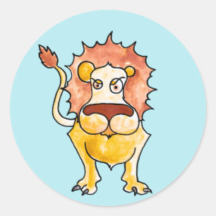 Pegatina Redonda Zodiac Leo