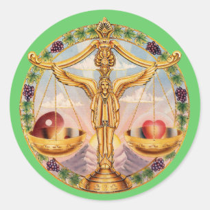 Pegatina Redonda Zodiac Libra - Personalizar!