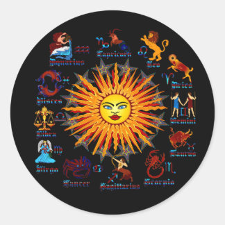 Pegatina Redonda Zodiac-Rótulos-Todo-V-1