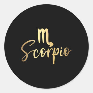 Pegatina Redonda Zodiac Scorpio