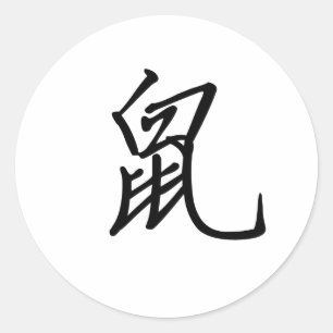 Pegatina Redonda Zodiaco chino - Rata