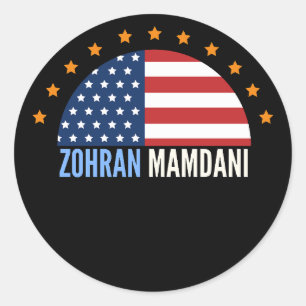 Pegatina Redonda Zohran Mamdani para NYC– Política americana