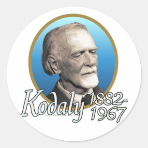 Pegatina Redonda Zoltan Kodaly