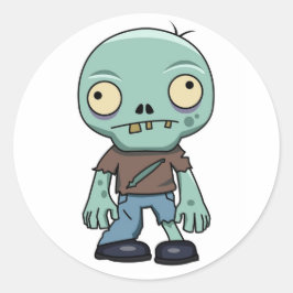Pegatina Redonda Zombie