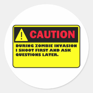 PEGATINA REDONDA ZOMBIE