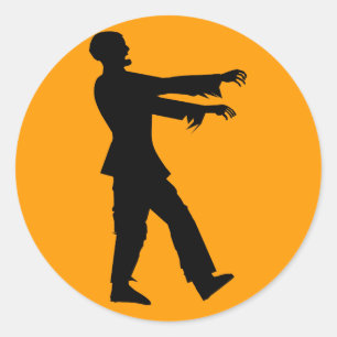 Pegatina Redonda Zombie